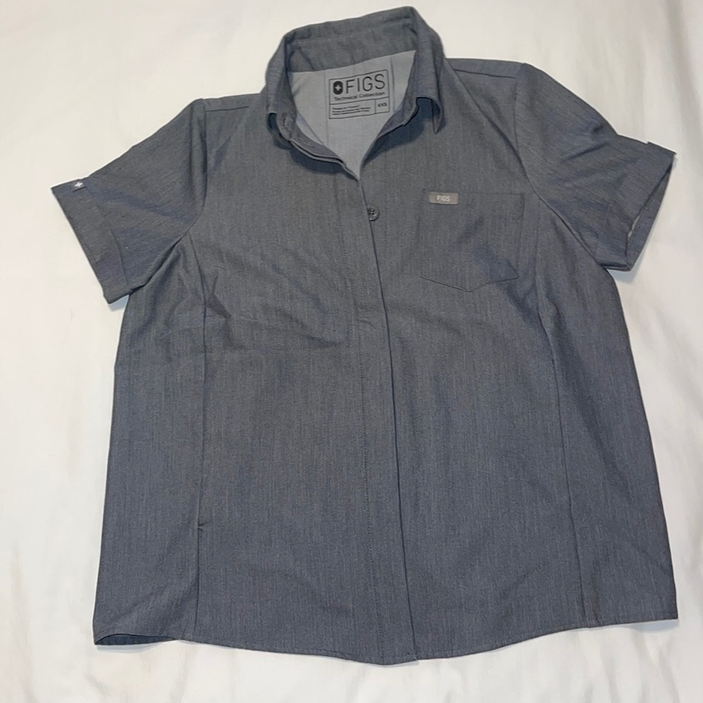 Figs Pilar Collared Button Down Scrub Stop Xxs - image 2